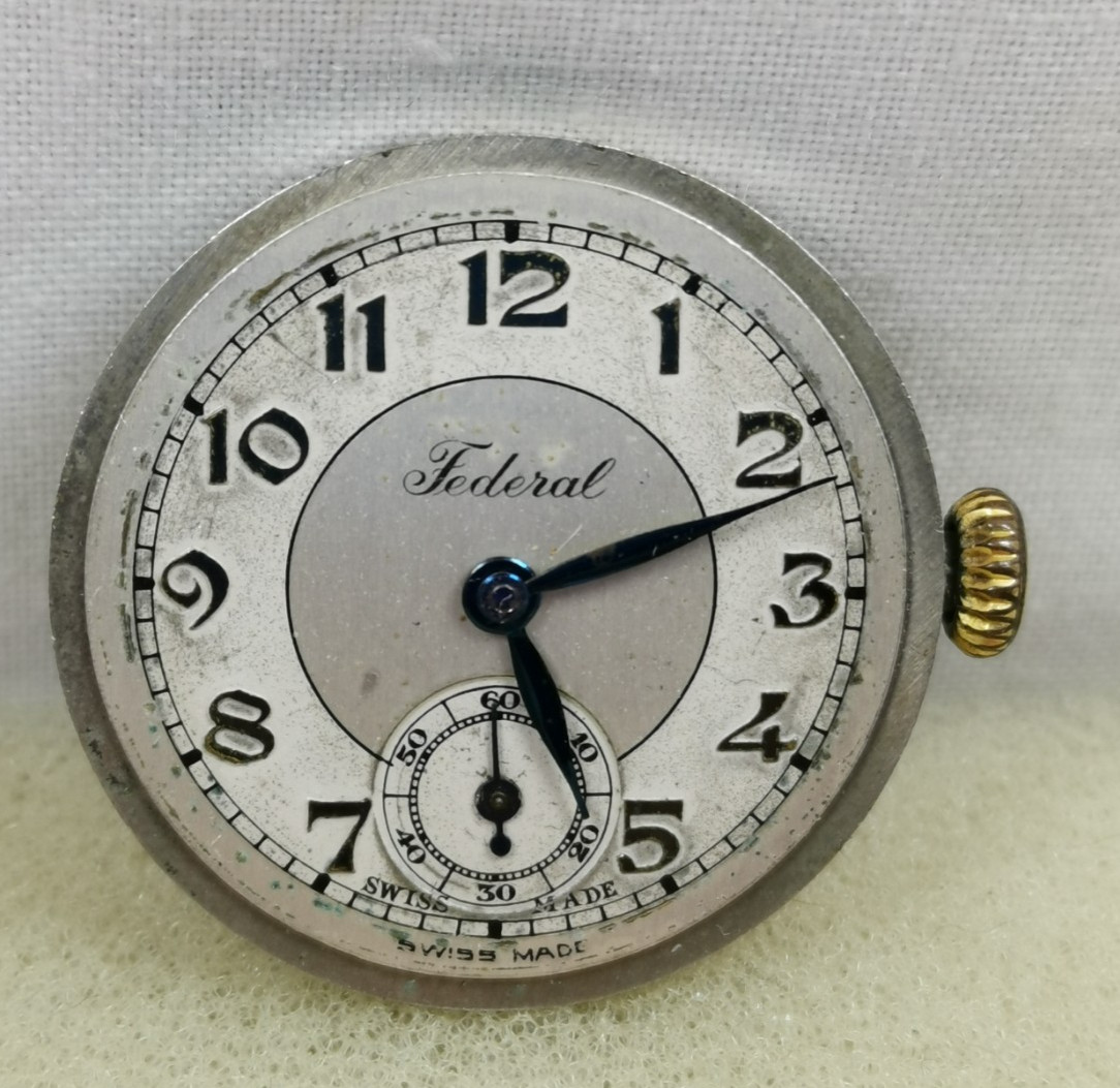 Rotary Federal 15J. Cal. 8/440 Swiss Gents Movement Parts/ Repair!
