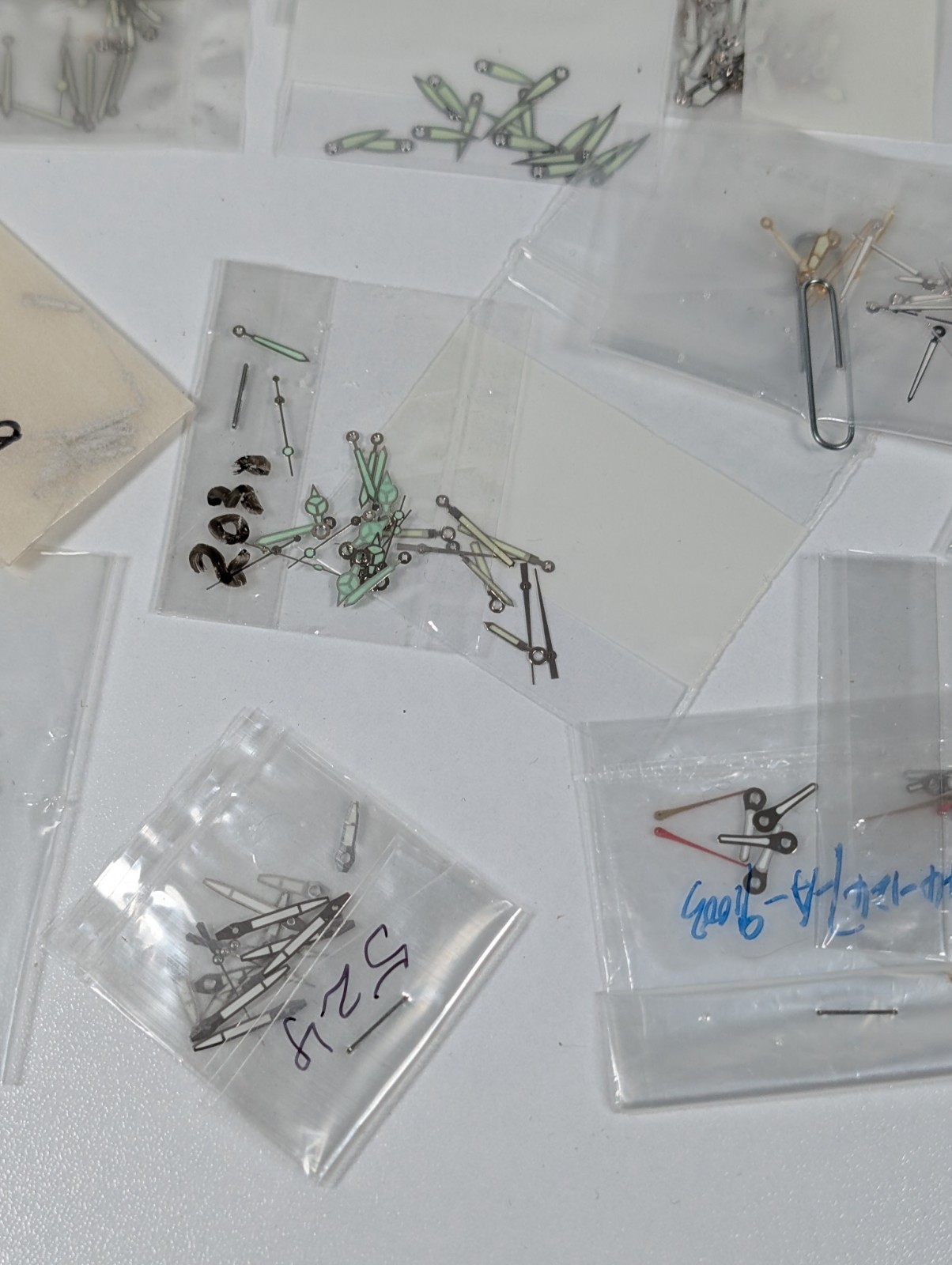 Lot Of Watch Hands Lumed Watchmaker Parts Assorted Estate Lot NOS