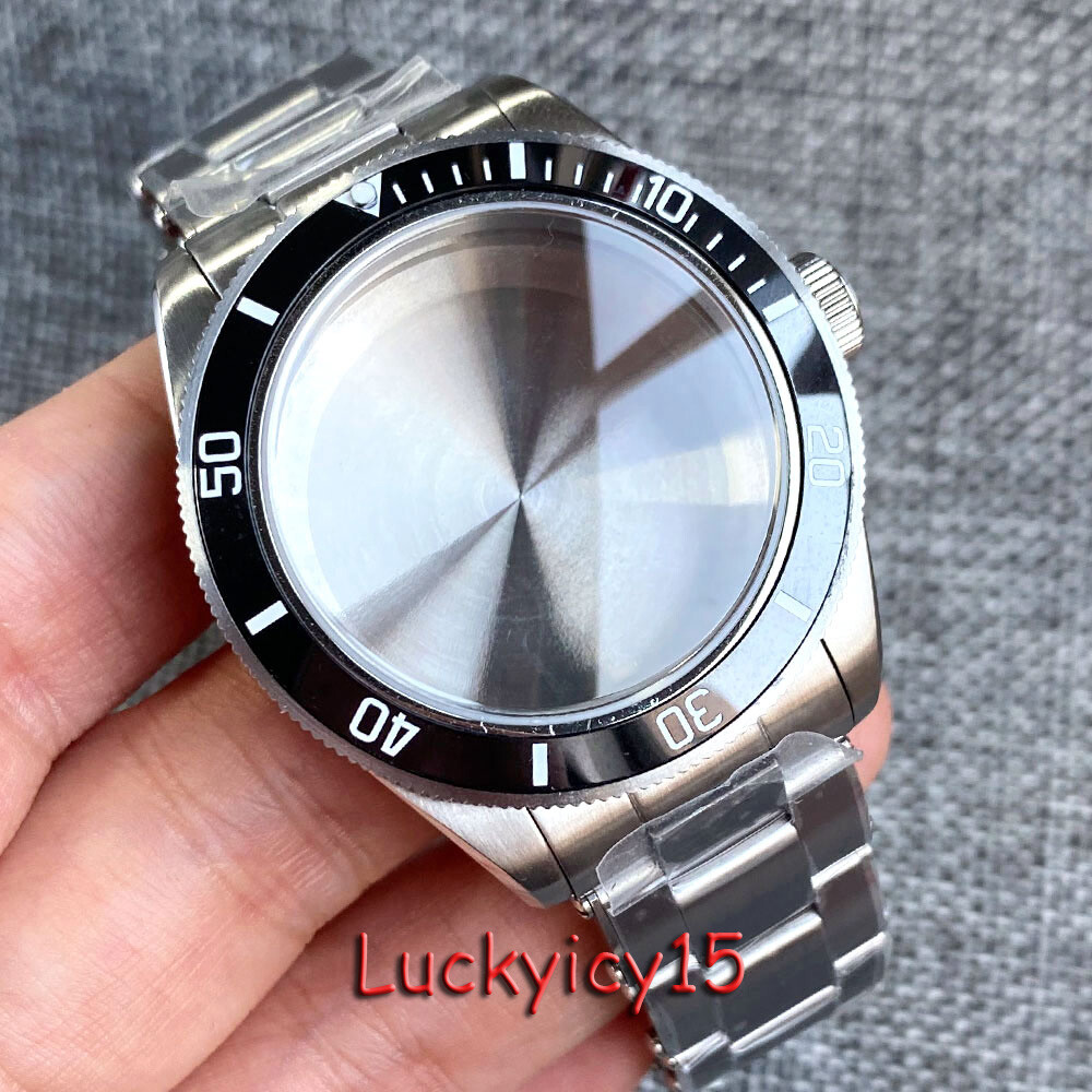 39mm 20ATM Rotating Bezel Watch Case fit NH35 NH36 ETA 2824 Domed Sapphire Glass