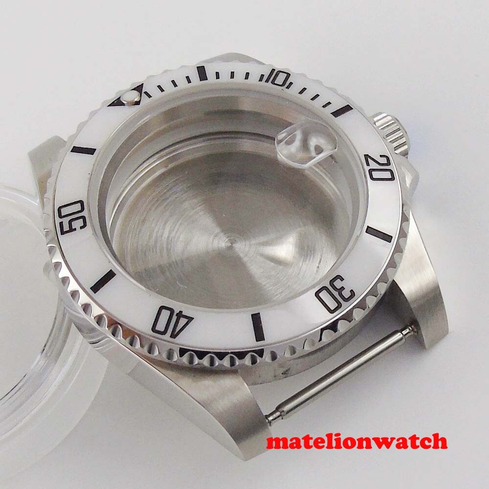 Automatic Watch Case Sapphire Glass 40mm Fit NH35 Miyota8215 2813 ETA2824 PT5000