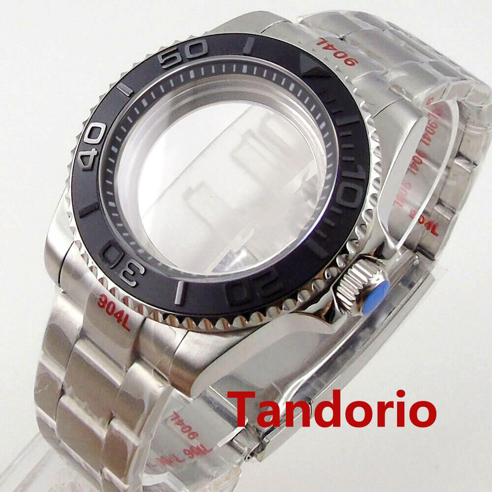 20ATM Sapphire Glass 40mm Watch Case 120 Clicks Fit NH34 NH35 NH36 Ceramic Bezel