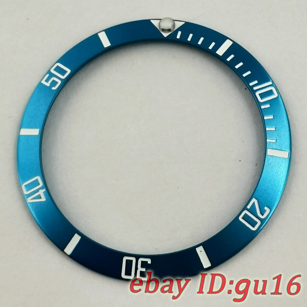 38mm high quality green blue purple titanium bezel insert fit 40mm watch case