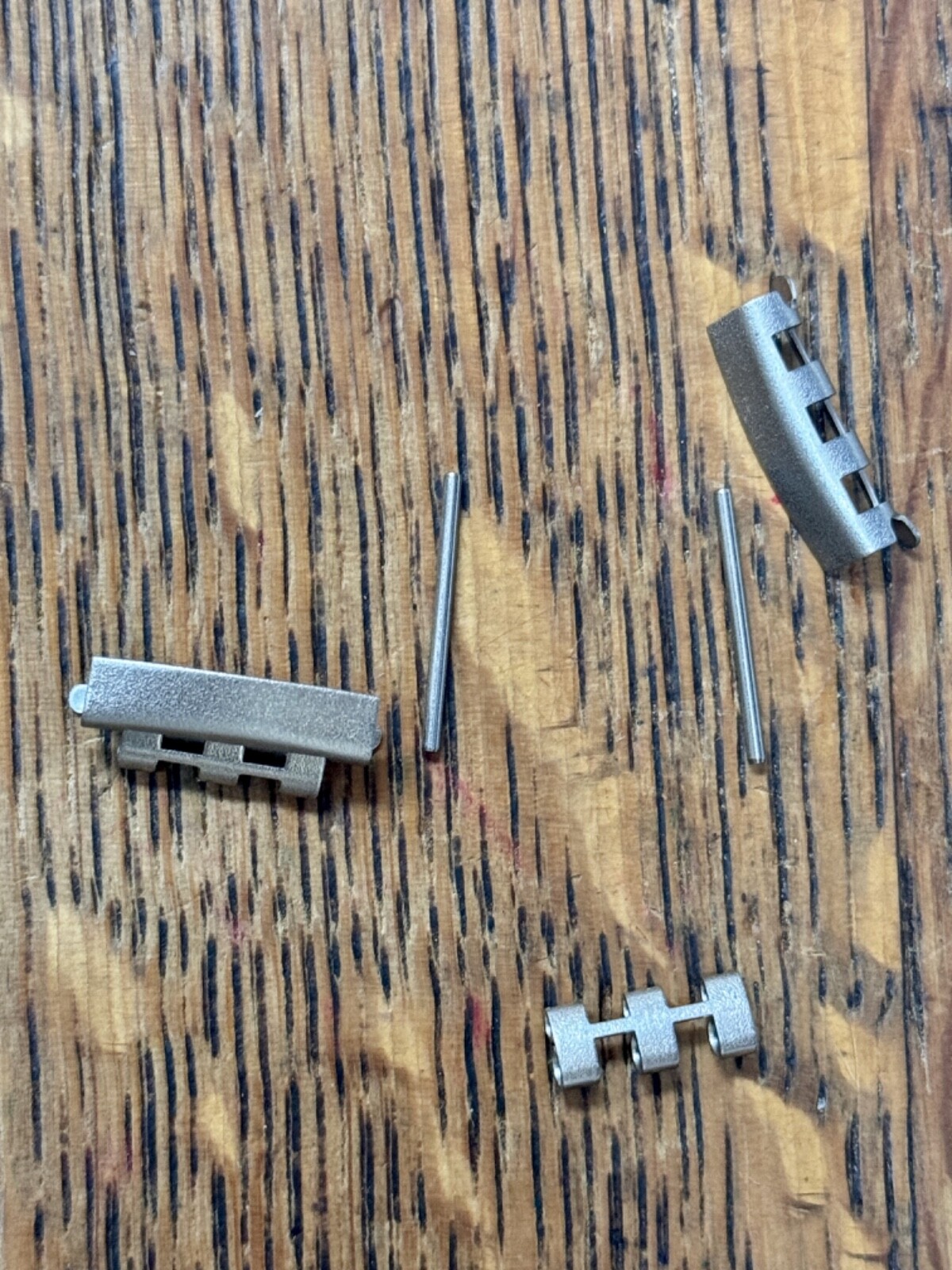 Rare tall 18mm straight lug ends for Zenith NSA 7-row steel vintage watch band