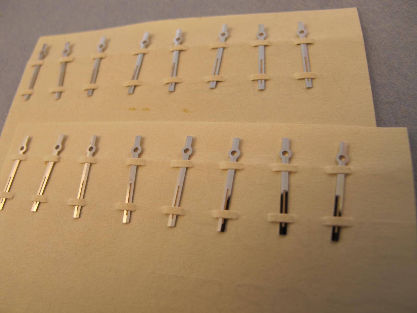 LECOULTRE NOS HAND SET MEMOVOX WHITE STICK WITH TRITIUM INSERTS 6.5/10MM #56