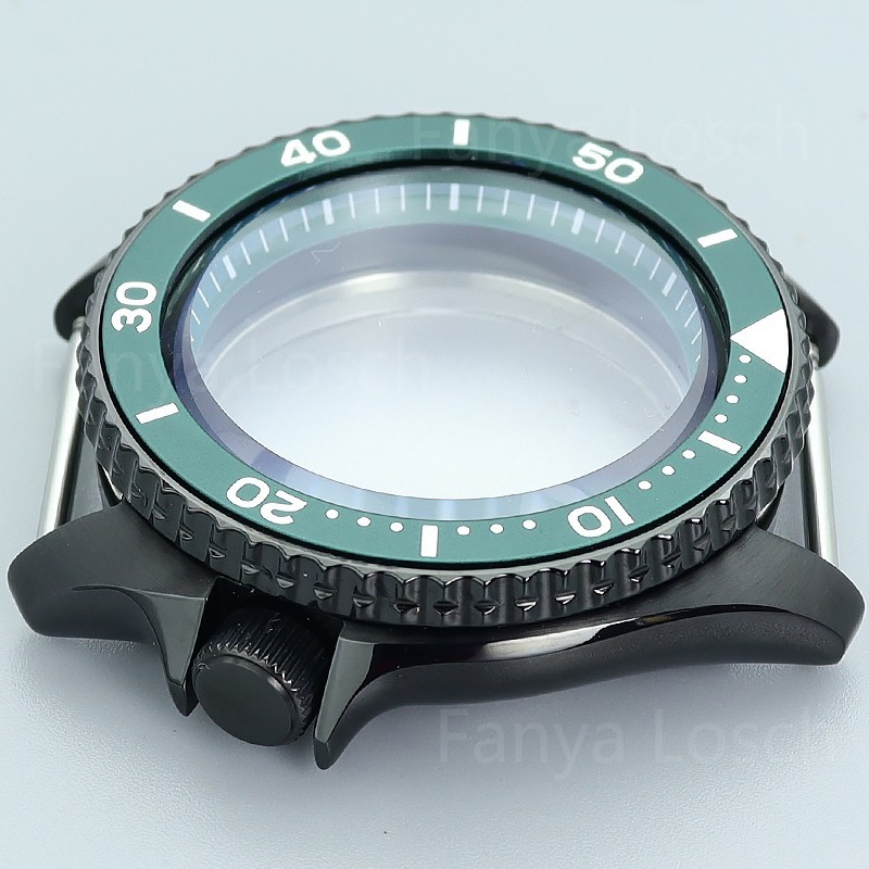 42.5mm Modify SKX007 Mod Black Watch Case Sapphire 10ATM For Seiko NH34 35 36 38