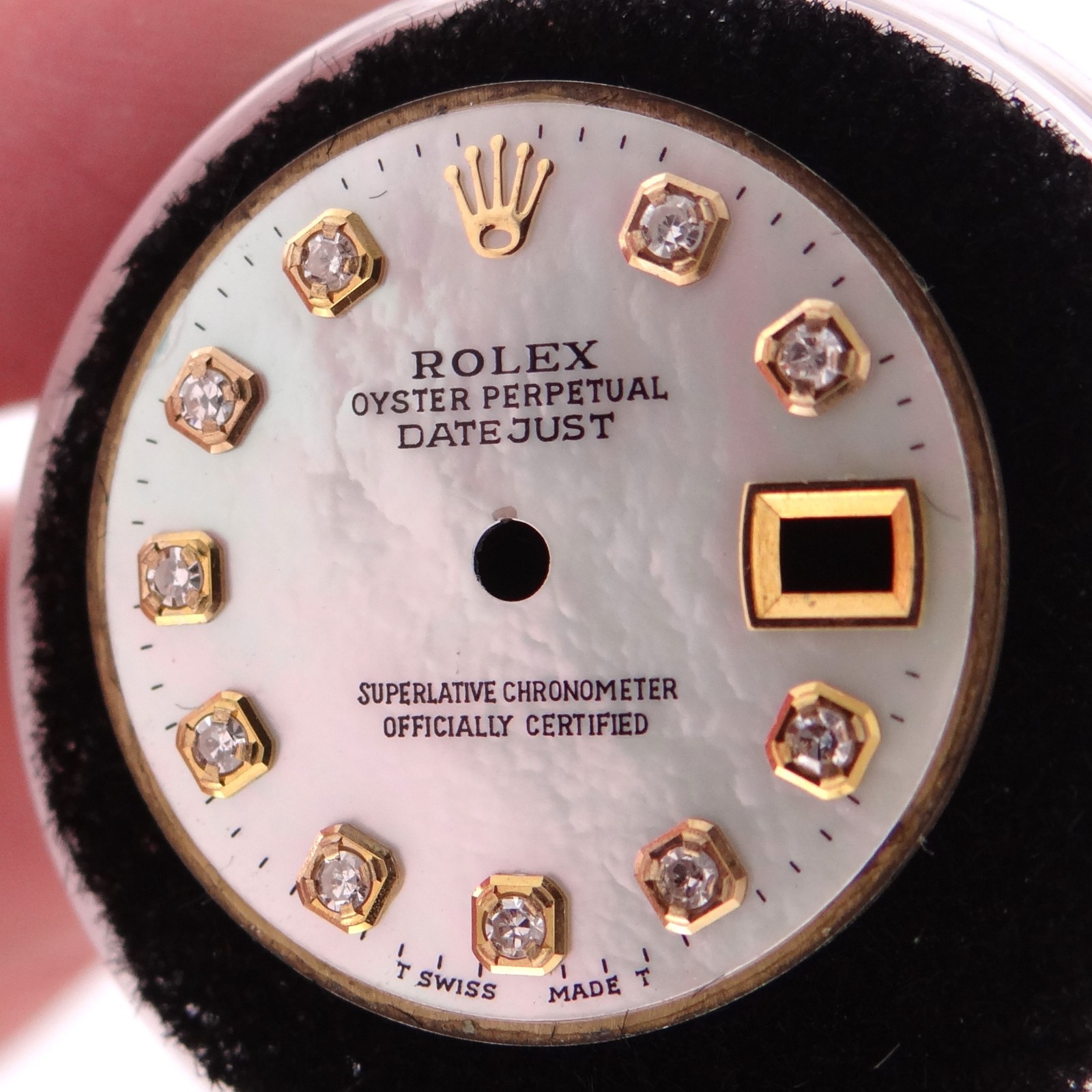 Rolex Ladies 26mm Aftermarket Mother of Pearl Diamond Dial 69173 69178