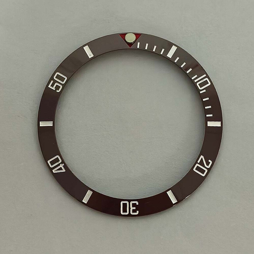 38MM 30.5MM SUB Bezel Beveled Ring Red Triangle Ceramic Bezel Watch Accessories