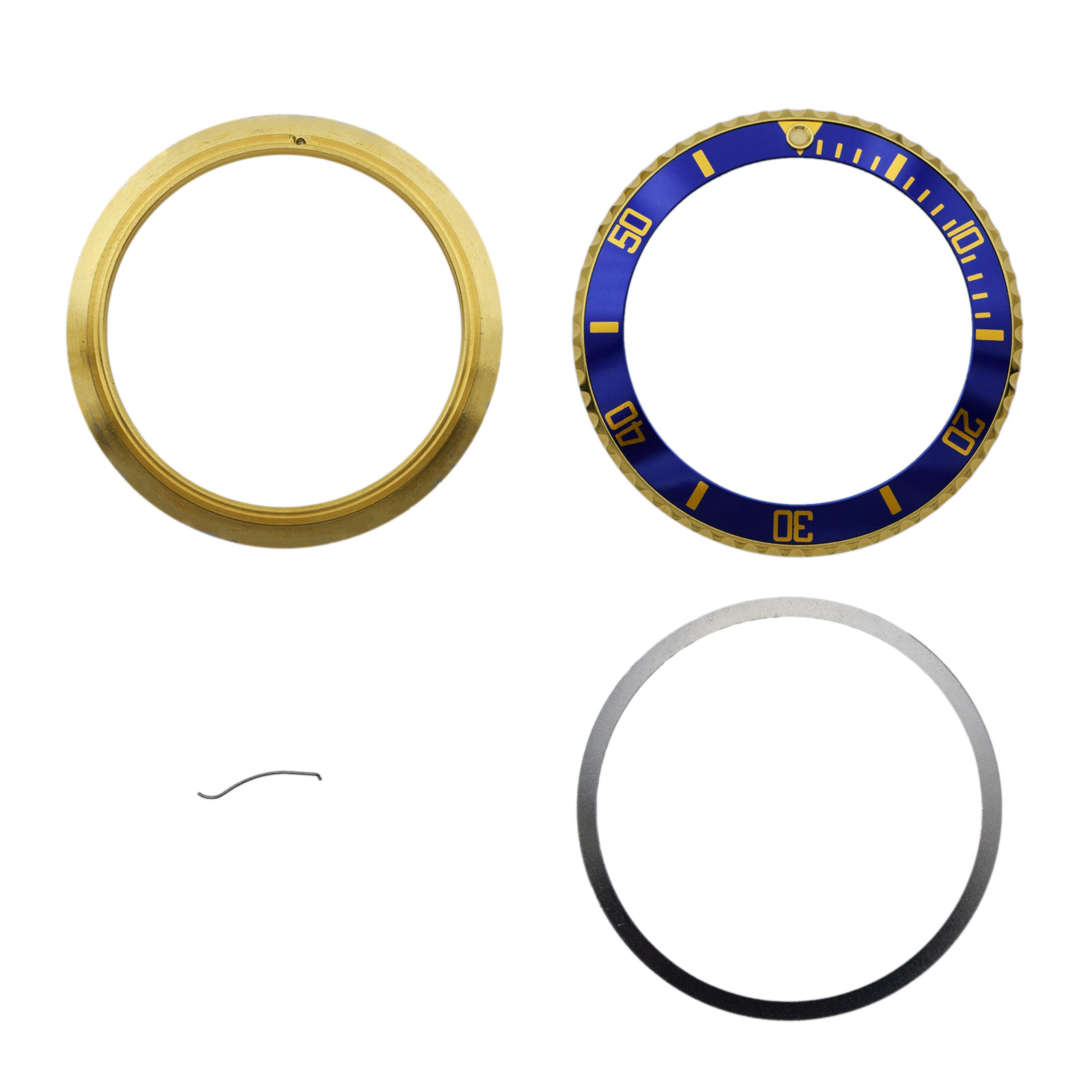 Gold Bezel, Insert, Retainer For Rolex Submariner 16800, 16808, 16610, 16613