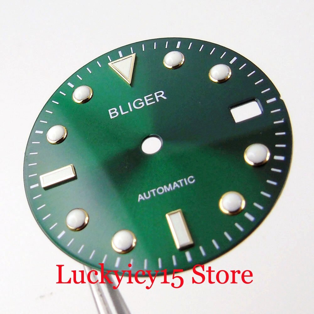 Sterile 28.5mm Green Watch Dial Gold Marks fit ETA 2824 2836 PT5000 MIYOTA