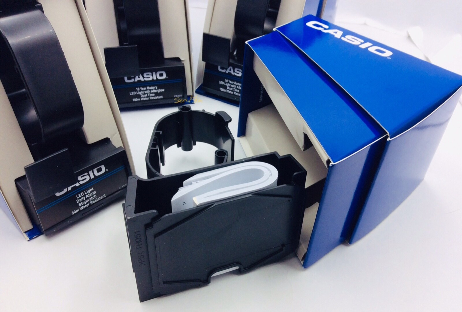 Lot 50 New Casio Display Watch Box-Blue Gift Box Watch Cradle Inst.Manul BOX