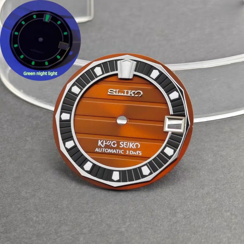 28.5mm Green Luminous Watch Dial for Nh35 Nh36 Movement Modification Accessories