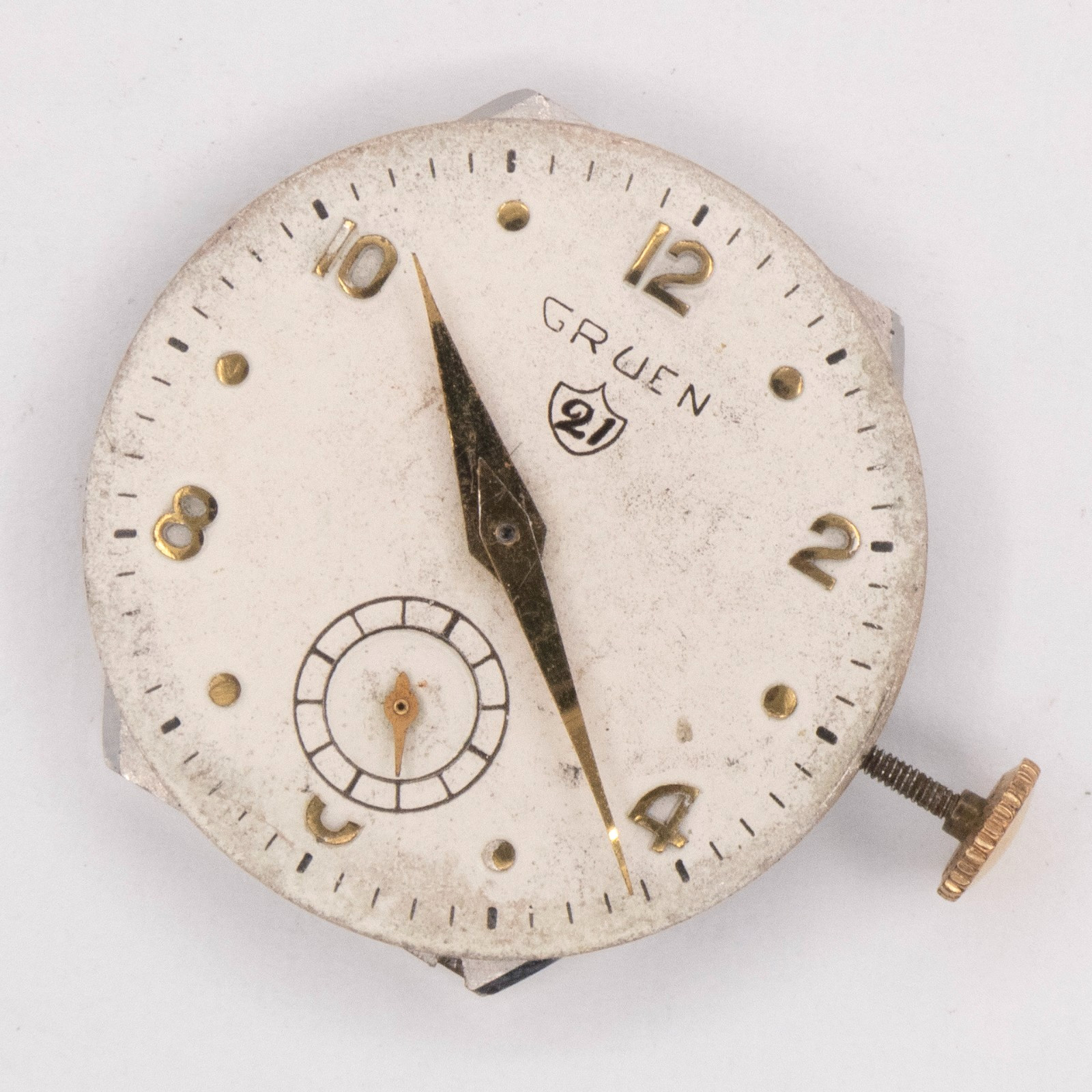 Vintage Gruen Caliber 335R 21-Jewel Wristwatch Movement