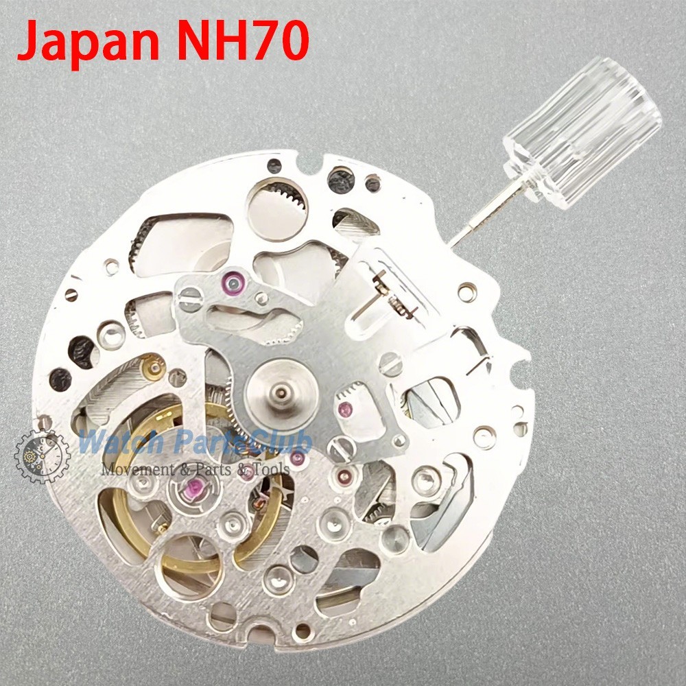 Japan Made NH70 NH70A Automatic Watch Movement Brand New Skeleton 24 Jewels