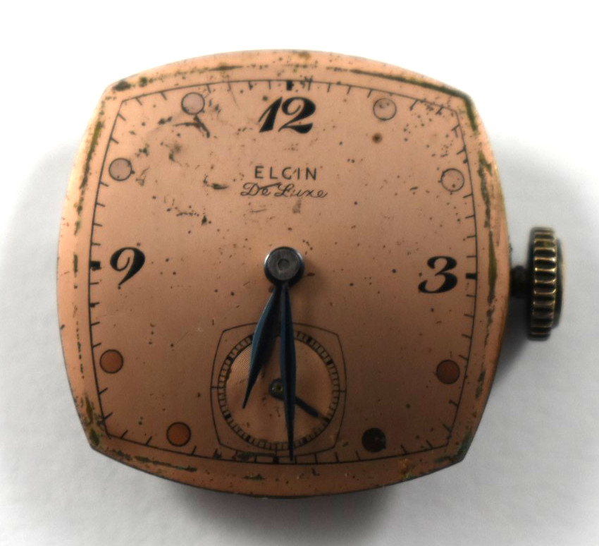 Vintage Elgin Manual Wind 17J 555 Wrist Watch Movement lot.qg