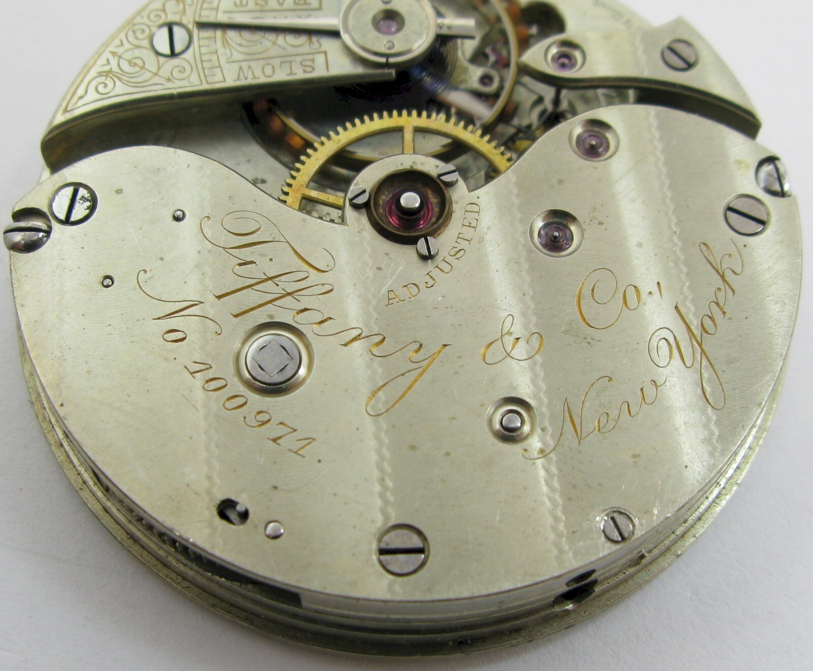 Tiffany New York 17 jewels Watch Movement for parts HC diameter 43.2 mm