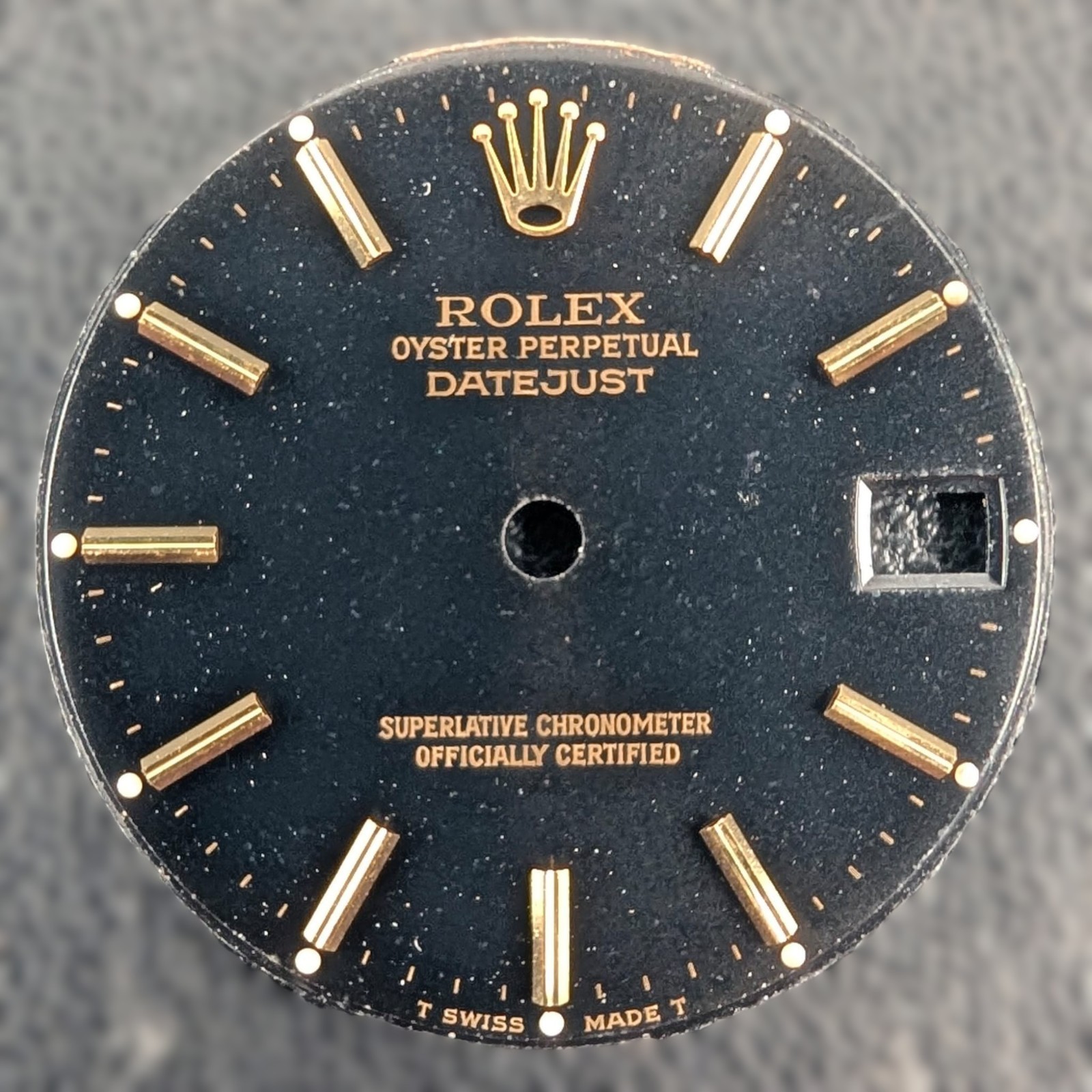 Black Perfect Stardust Patina Dial for 31 mm Rolex Midsize Ladies Datejust