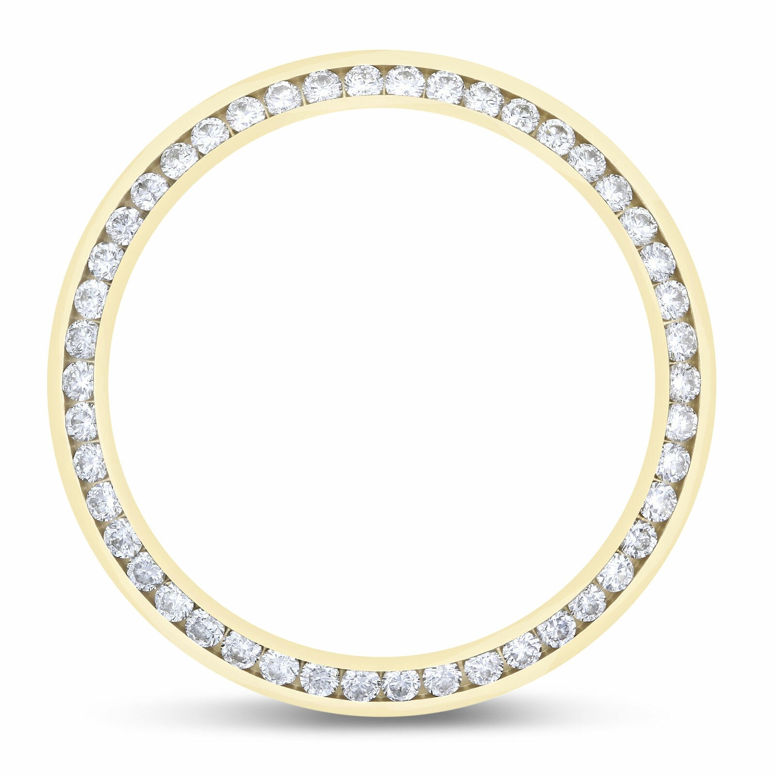 MIDSIZE 1.40CT CHANNEL NATURAL DIAMOND BEZEL 14KY ROLEX 31MM 68243 68273 78243