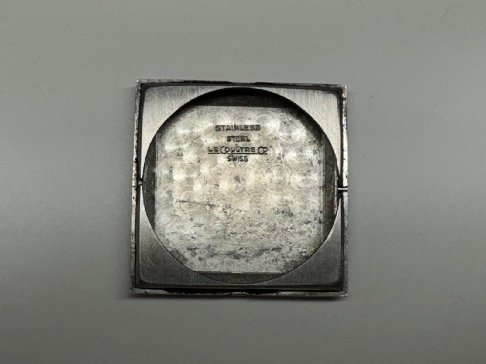 lecoultre stainless steel watch case back only