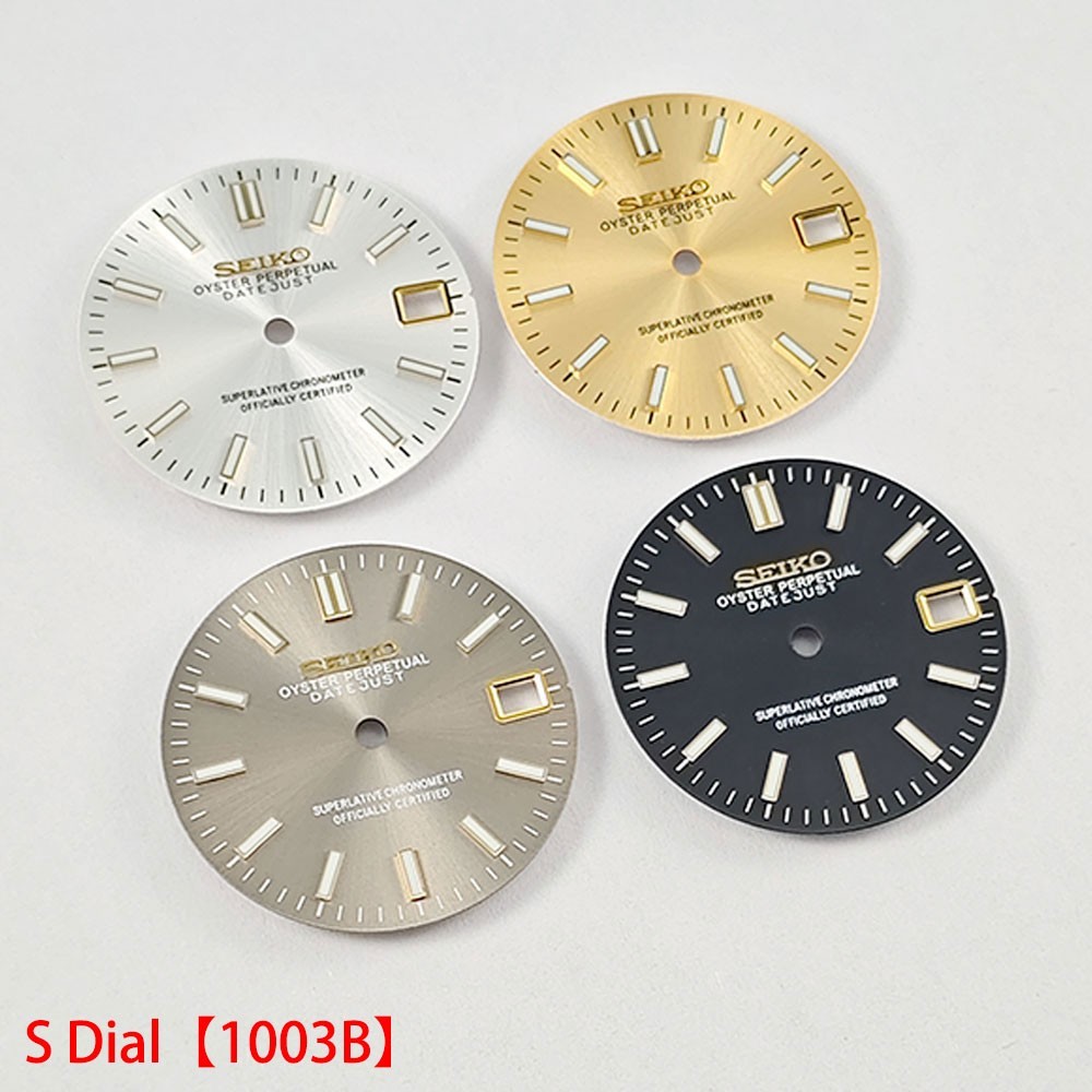 28.5mm For Seiko Watch Dial Green Luminous Fit NH35 NH36 Movement Watches 1003BC