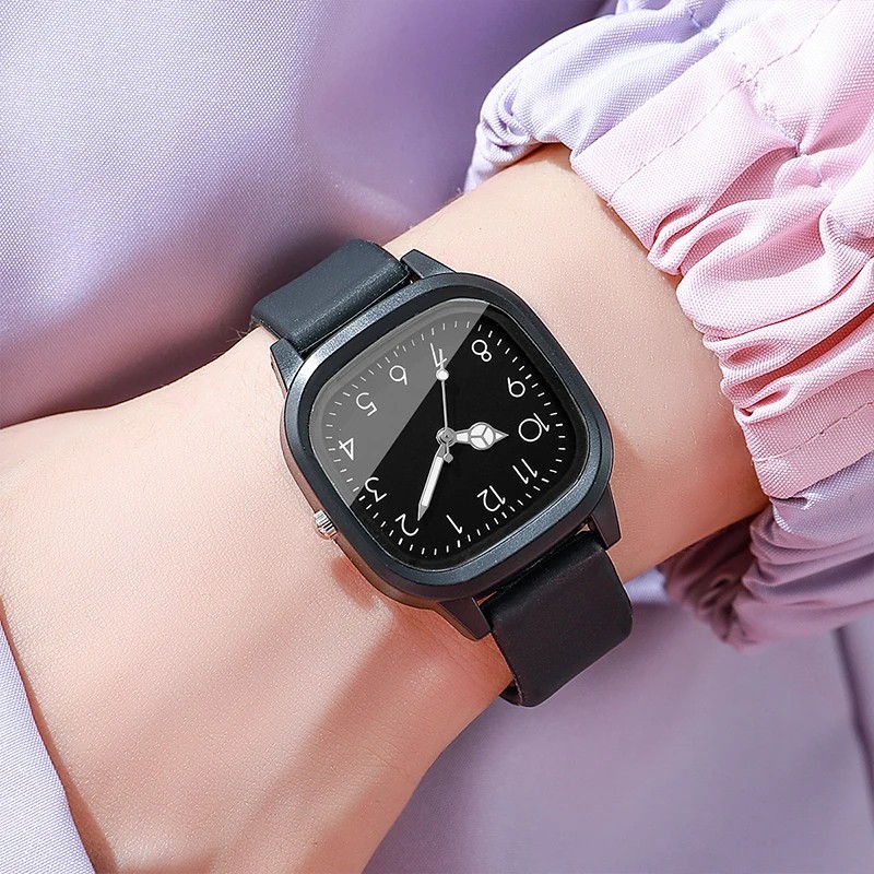 Silicone Quartz Wristwatches Stainless Steel Ladies Watches Women Watch