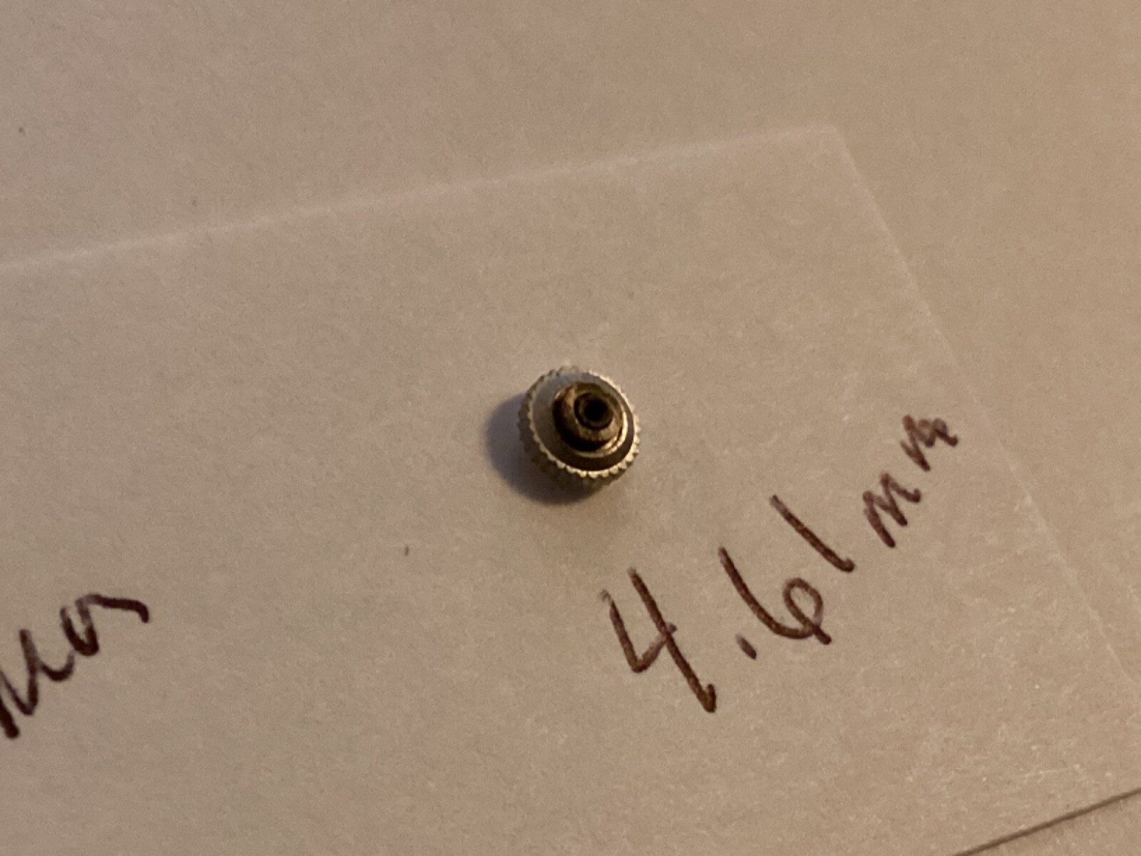Wittnauer 3 white watch crowns 4.4mm to 4.6mm parts