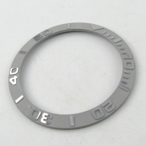 Replacement black gray Brushed Bezel Insert fit for 40MM SUB GMT Watch SKX007 70