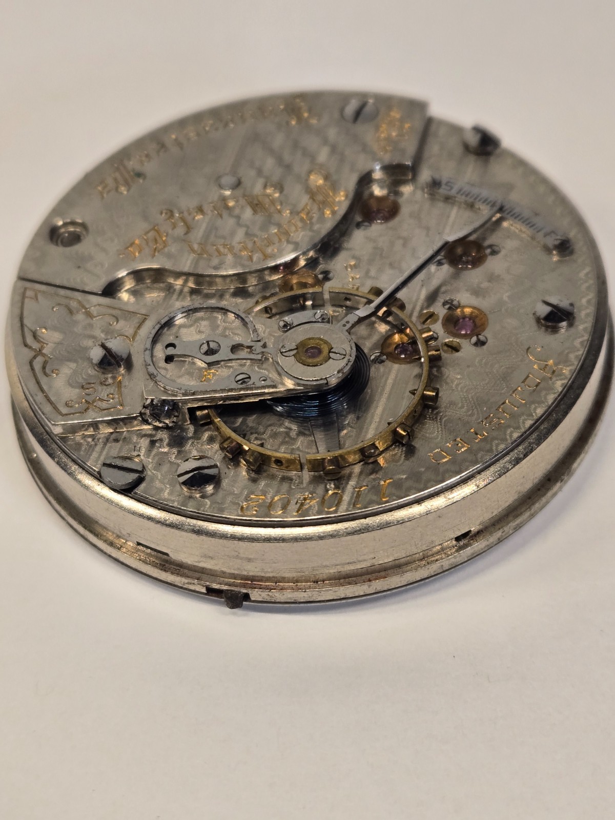 18s Hamilton Pocket Watch Movement – Grade 940 – 21 Jewels, Adjusted 5 Positions