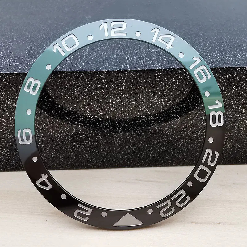 Black Green Ceramic Watch Bezel Insert For Rolex GMT Master II 126720VTNR