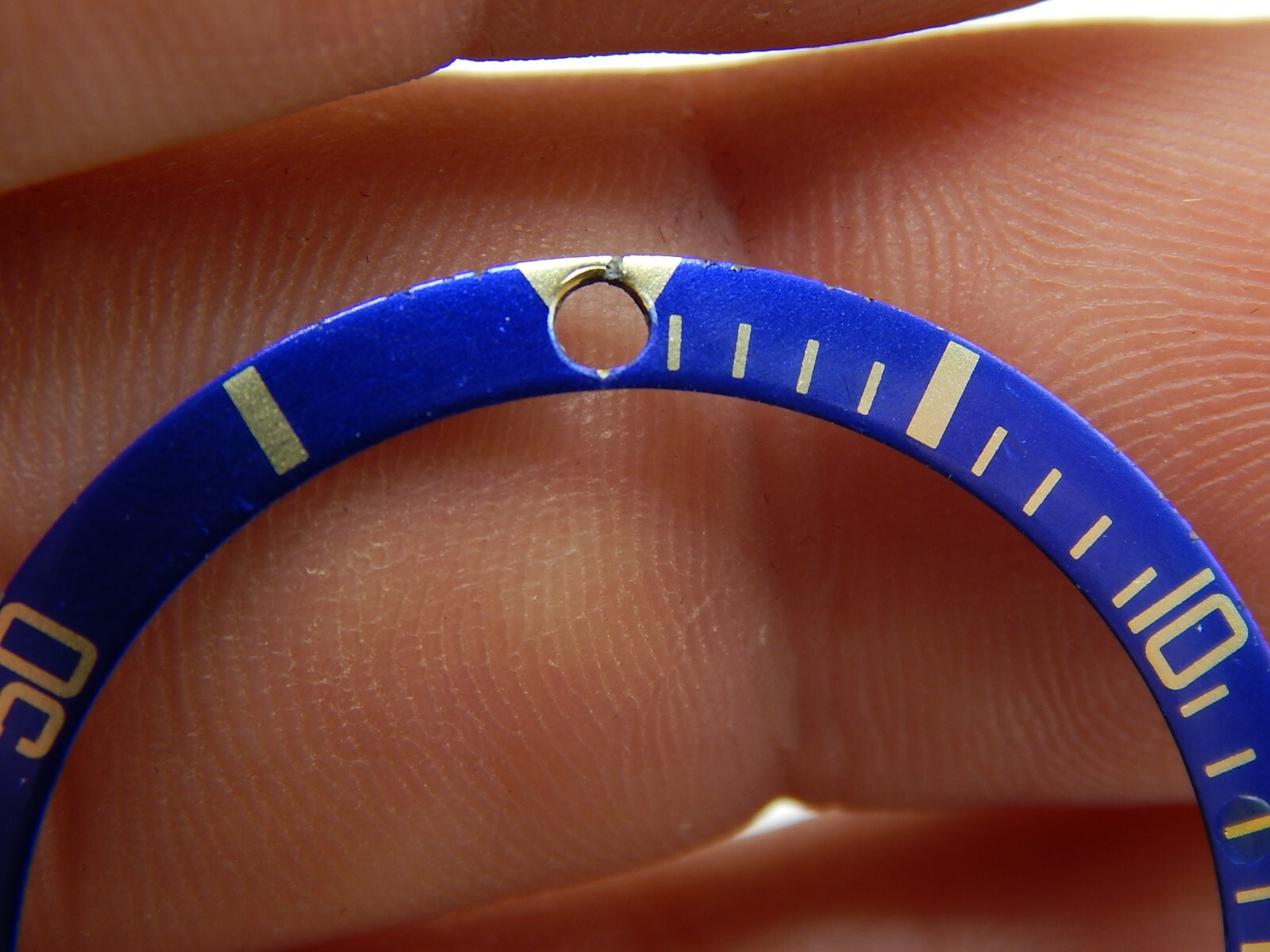 Vintage Rolex Submariner Blue Bezel Insert For 16613 16618 16608 Genuine no dot