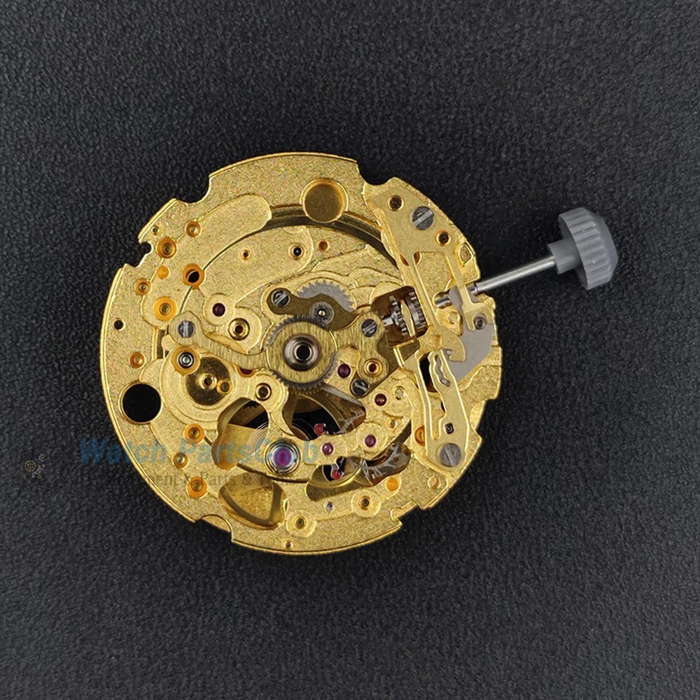 Miyota 82S5 Skeleton Automatic Movement 21 Jewels Gold Silver High Accuracy