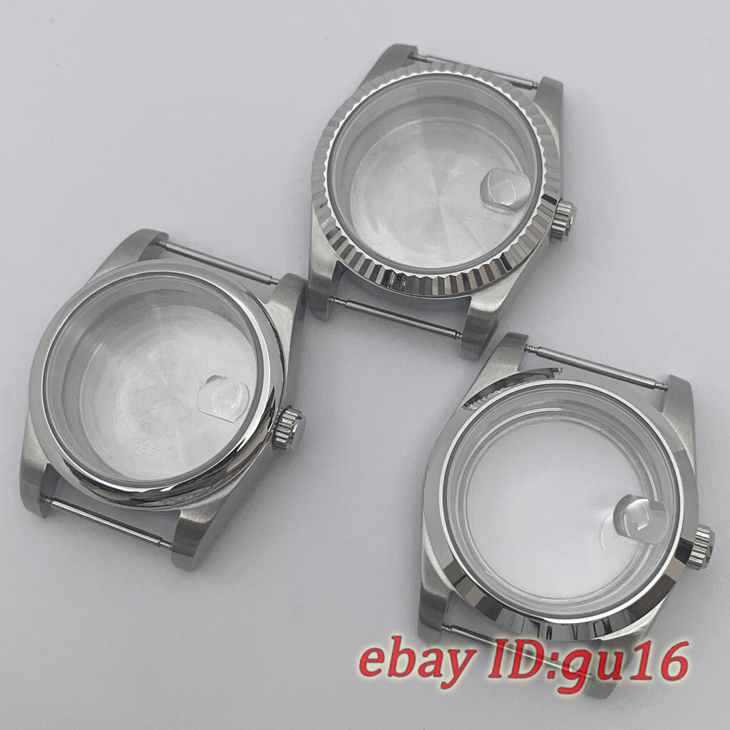 36mm/40mm Brushed watch case fit NH34 NH35 NH36 PT5000 ETA 2824/2836 Miyota 8215
