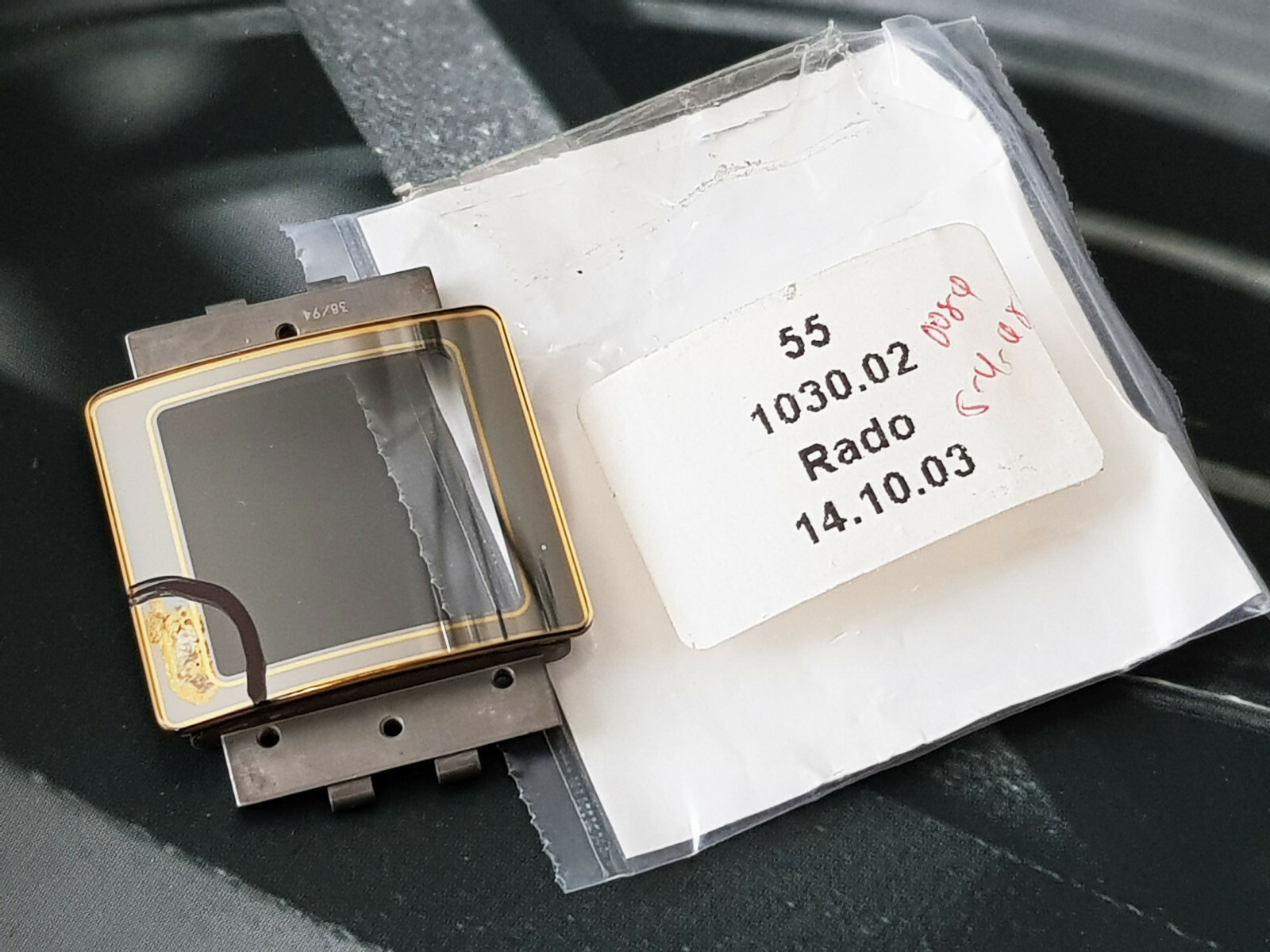 Nos Glass Crystal , Case Rado Sintra 152.0332.3 Defect on crystal.