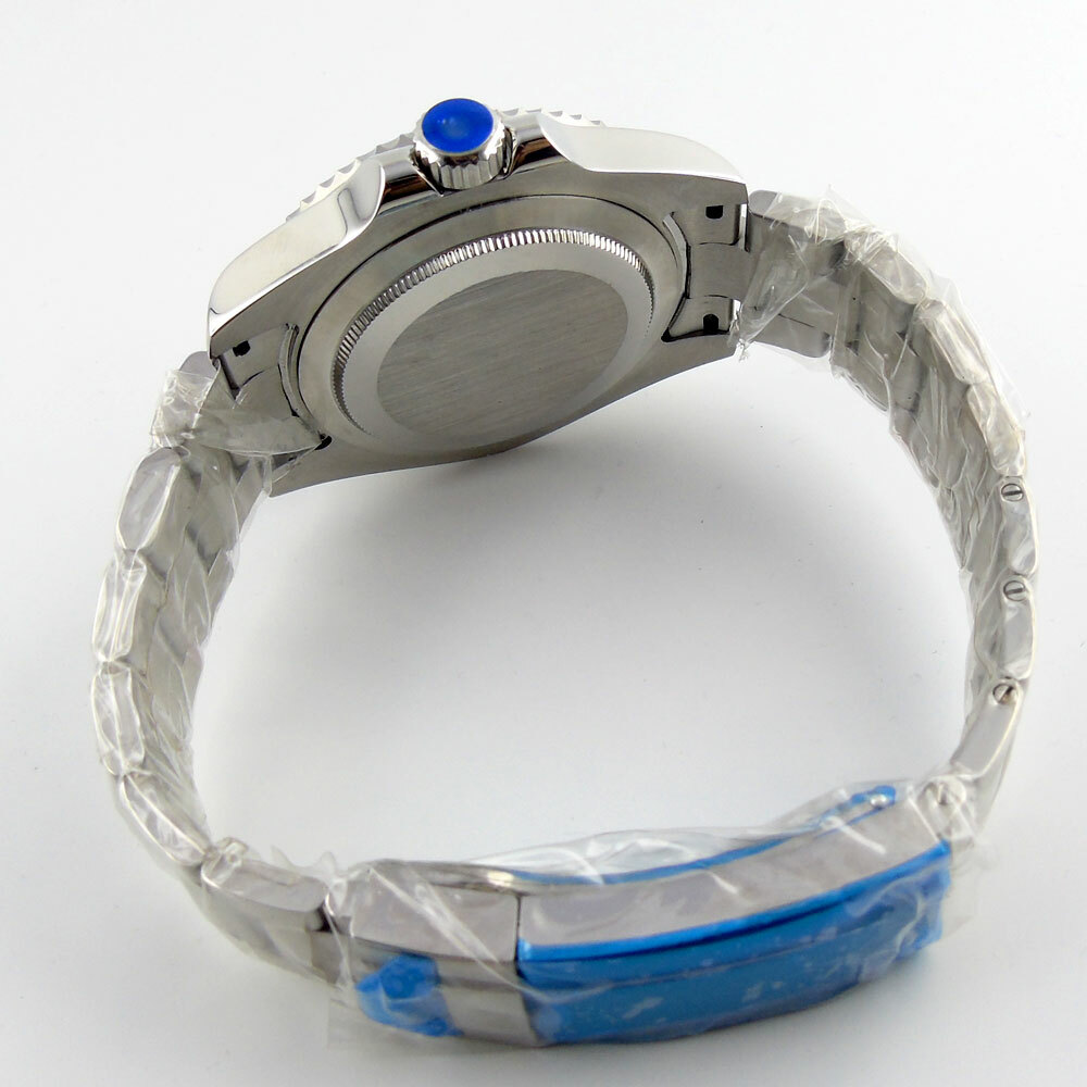 40MM Fit NH35 NH34A Automatic Watch Case Oyster Bracelet Flat Sapphire Crystal