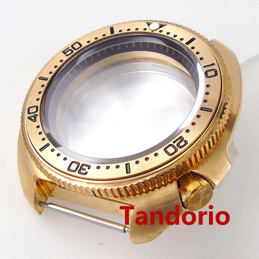 44MM Sapphire Glass Fit NH34 NH35A NH36A Automatic Solid Bronze Men’s Watch Case