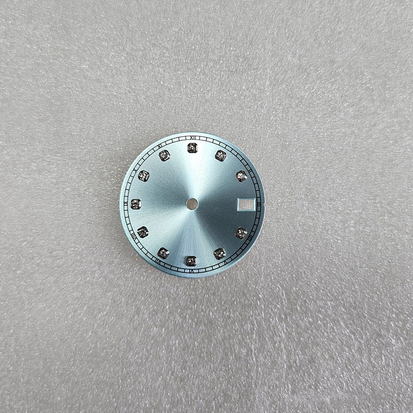 28.5MM Silver Edge Modification Watch Dial Accessories For NH35/NH36 Movement