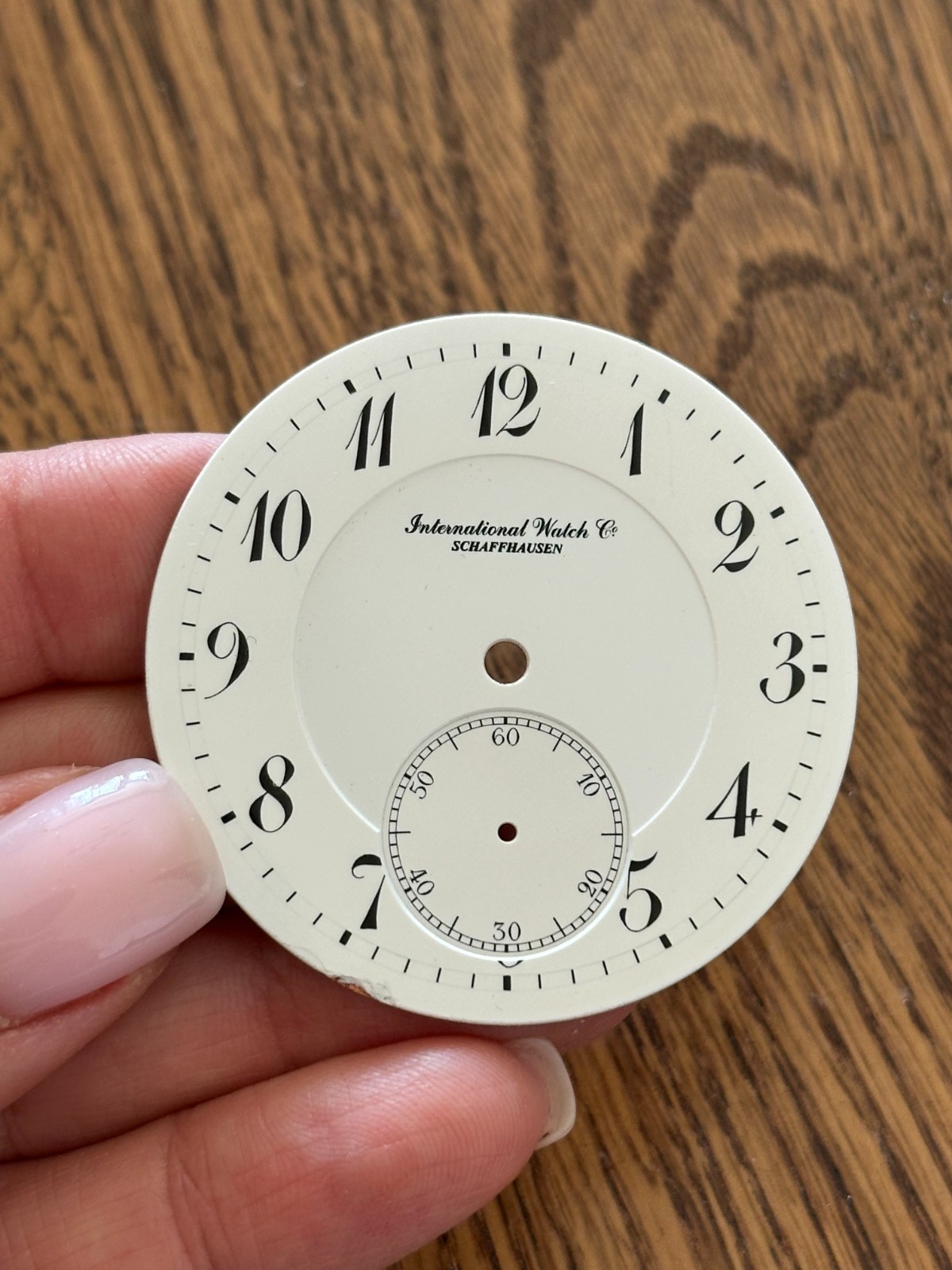 IWC INTERNATIONAL WATCH CO SCHAFFHAUSEN POCKET WATCH ENAMEL DIAL (E1)