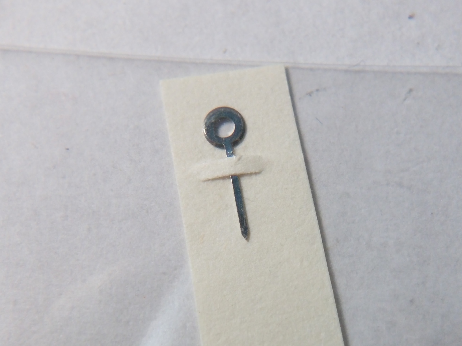 Piaget 9P watch hands (hour + min), white, (hour length approx 4.3mm from bottom
