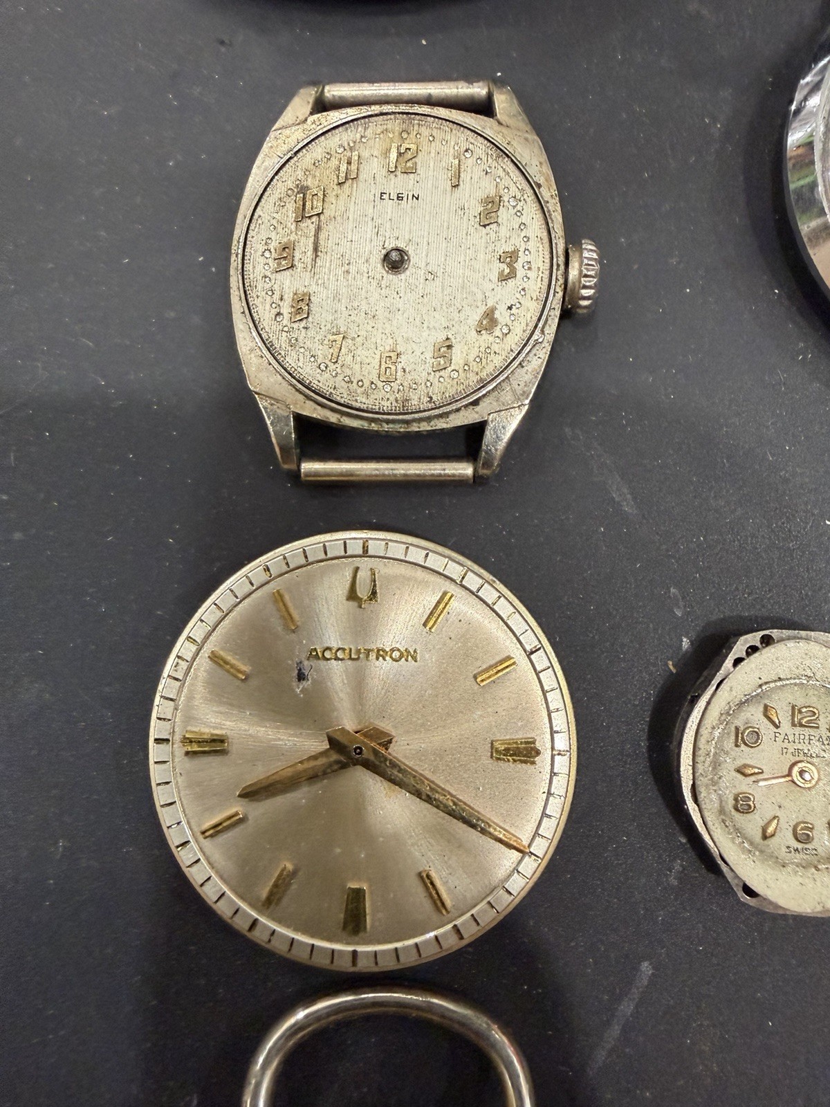 Watch Lot Movements Dials Parts Repair – Bulova Elgin Waltham Accutron