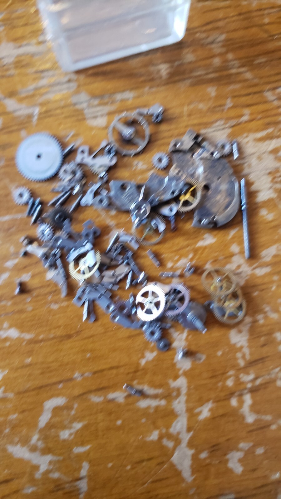RARE Vintage Old 1970s 60’s Watch Parts LOT Gears Wheel Bar screws crowns