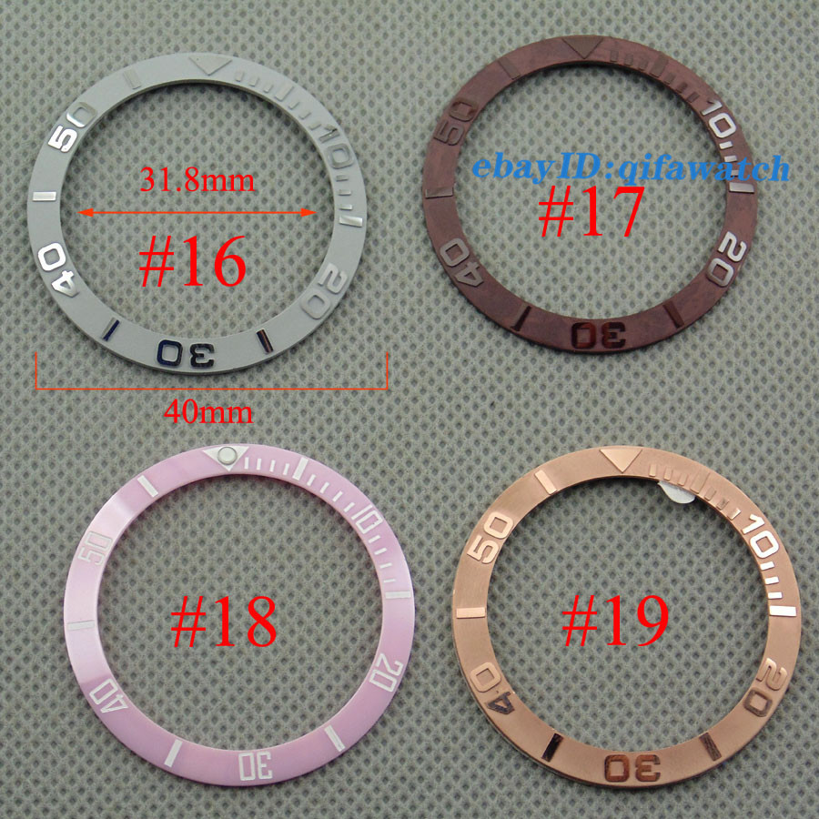 Red Black Blue Green Ceramic/Titanium bezel Insert fit GMT automatic watch P349