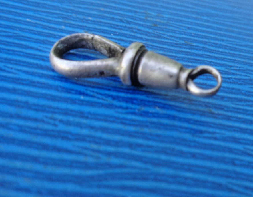Silver DOG CLIP Fastener for Watch Chain etc hm 1928 B’ham Henry Pope 1.3 gram