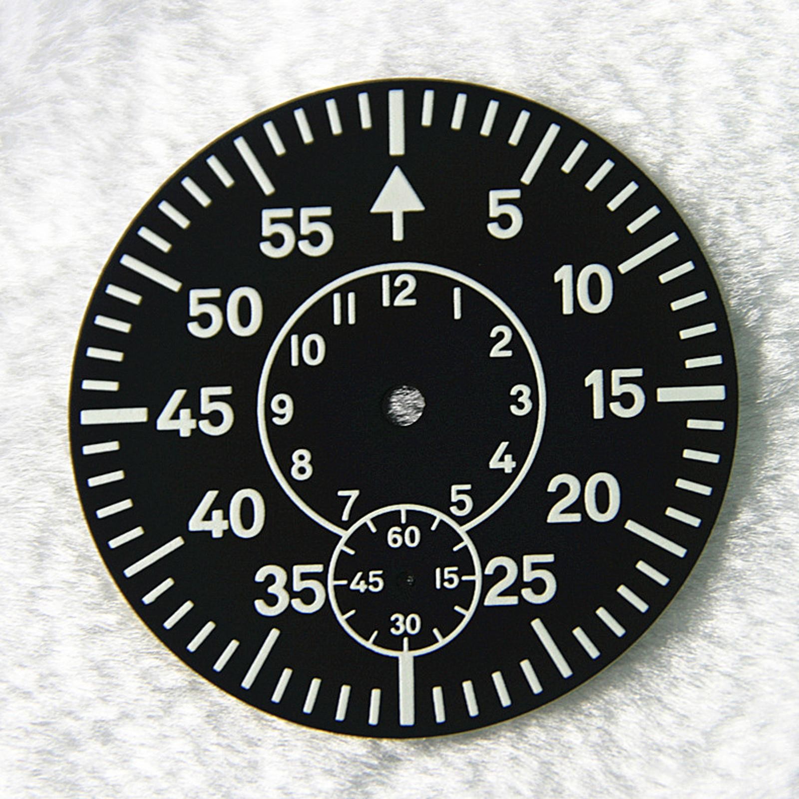 1Pc Watch Dial Plate Green Luminous Second @6 For ETA 6498 For Seagull ST3620