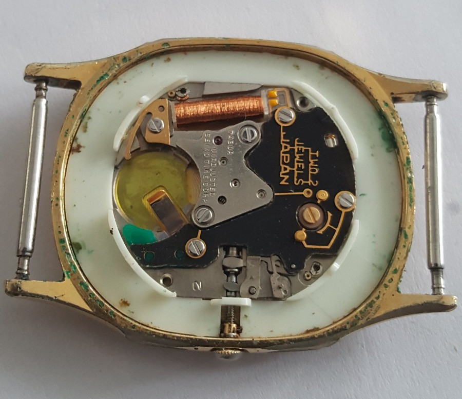 Seiko Gold Plated Bezel and Case Number 7430-5128 With Dial, Hands and Crystal