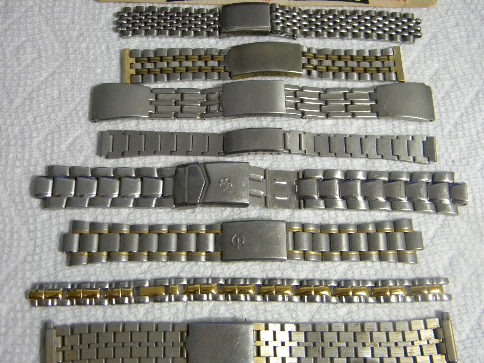 Lot of 11 Men’s Ladie’s Stainless or Other Watch Bands with Deployment Clasps #2