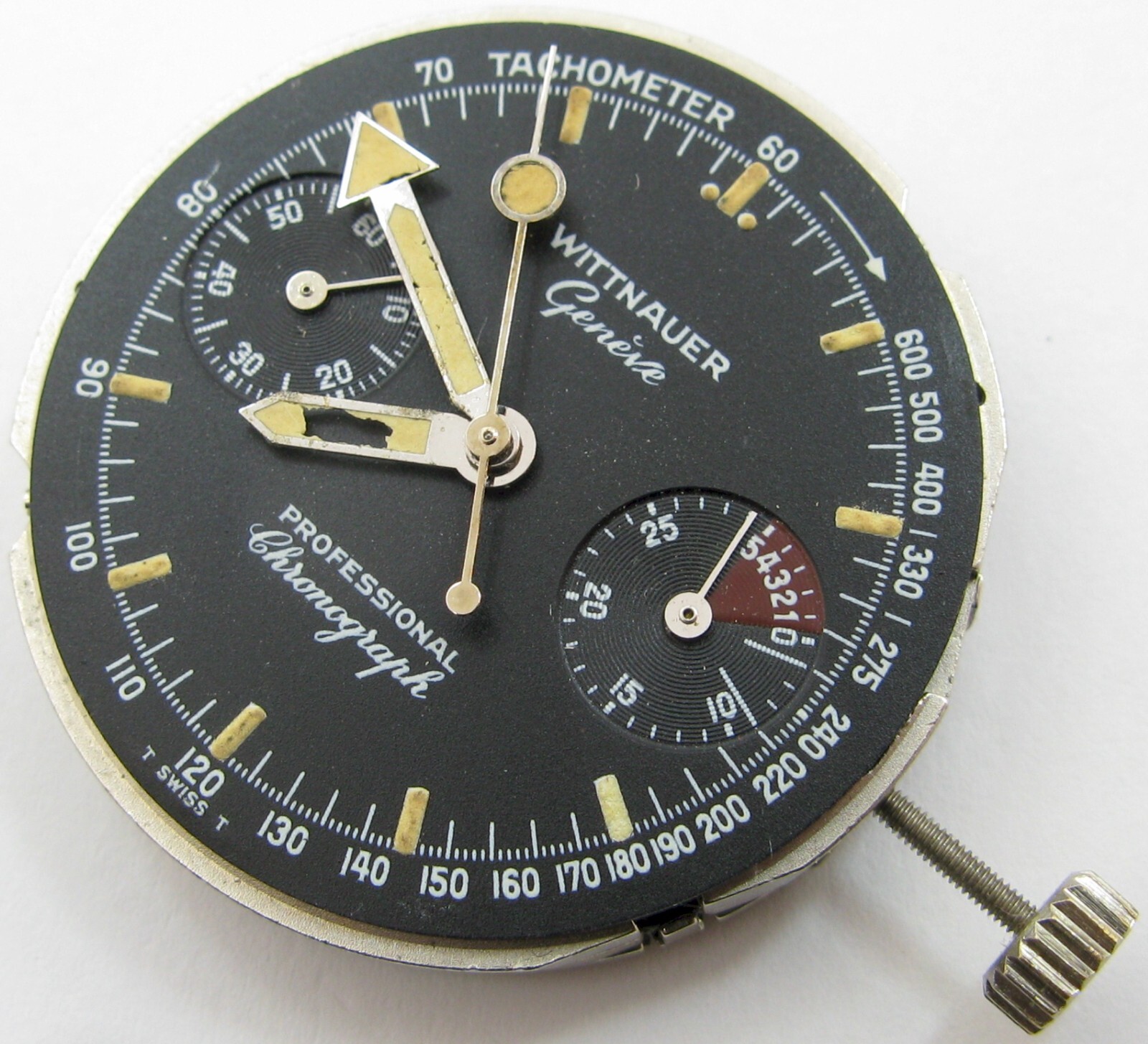 Wittnauer 14A chronograph Valjoux 7733 Watch Movement 17 jewels for parts …
