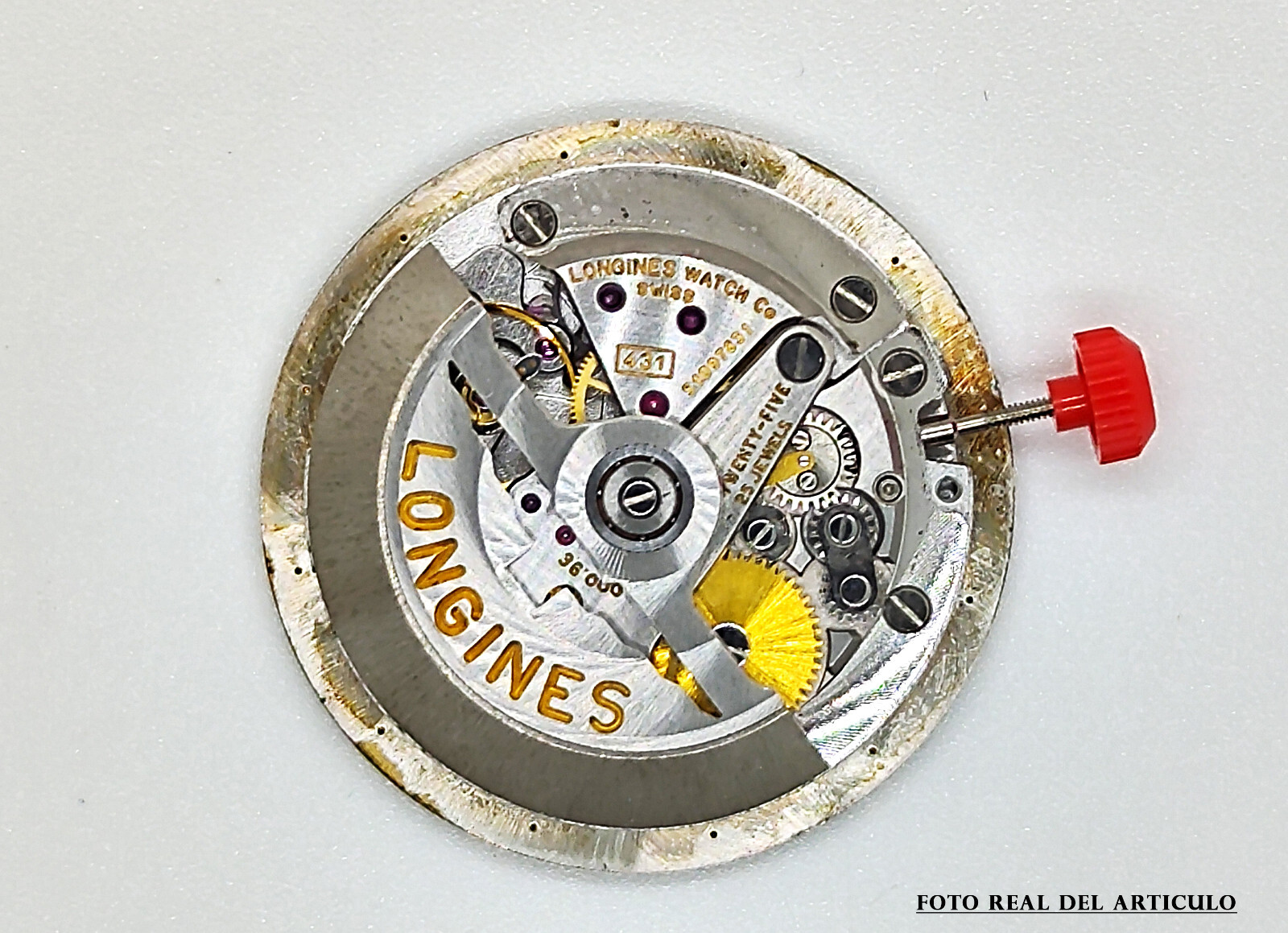 Vintage Original Watch Movement Longines Admiral HF. Cal 431 Swiss Made.