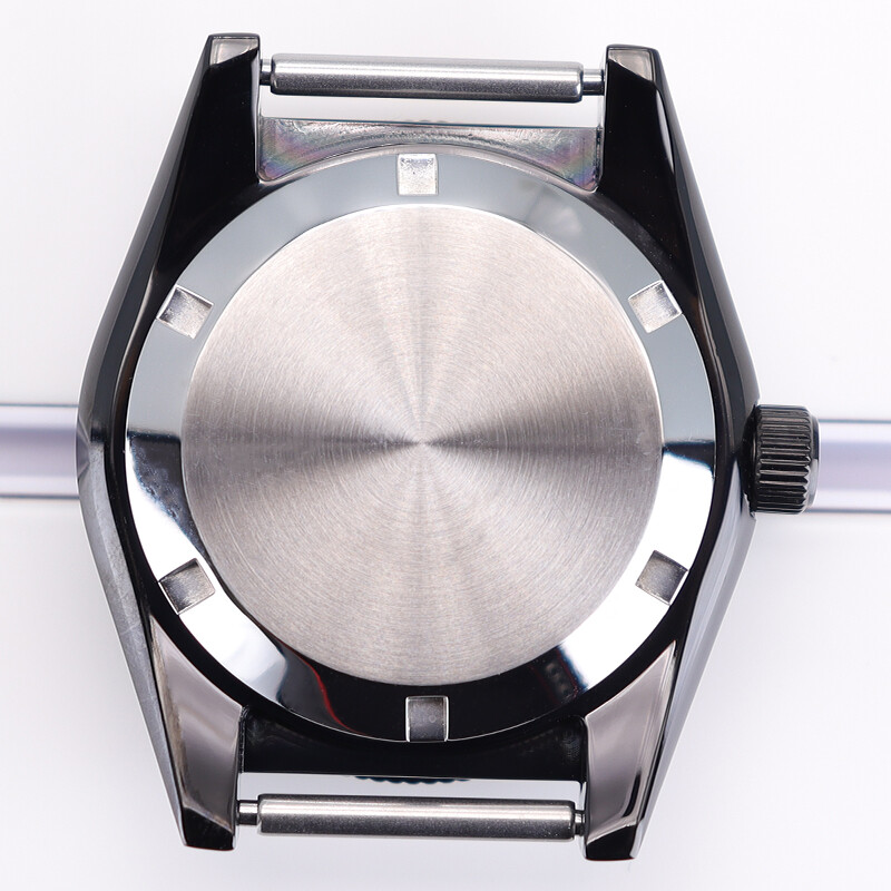 40.5mm Stainless Steel PVD Watch Case Ceramic Bezel For Seiko Nh35 Nh36Movement