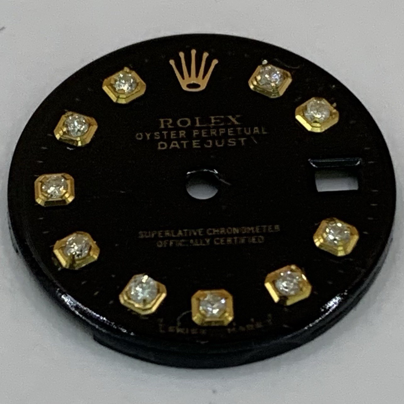 Rolex Ladies Datejust Custom Black Diamond Dial