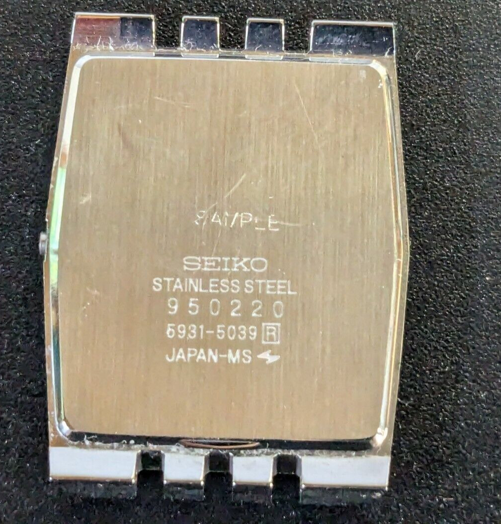 Vintage Men’s Seiko White/Silver Tone Watch Case & Crystal 5931-5039