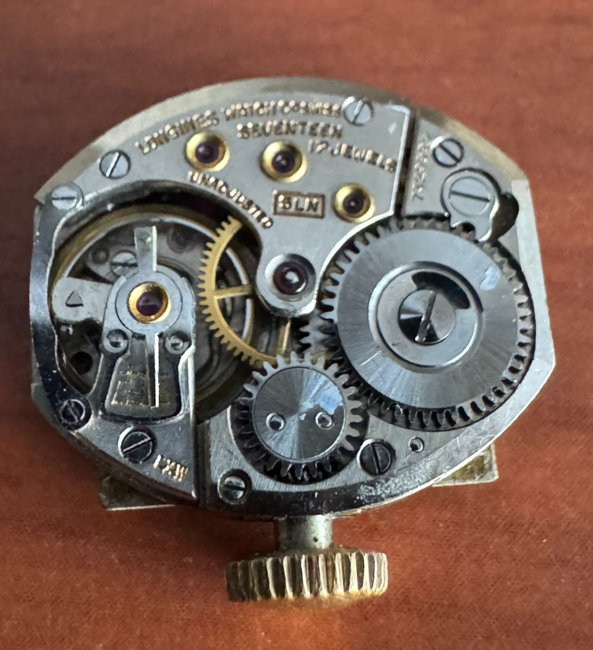 VINTAGE LADIES LONGINES WRISTWATCH MOVEMENT CAL. 5LN KEEPING TIME 17 JEWEL